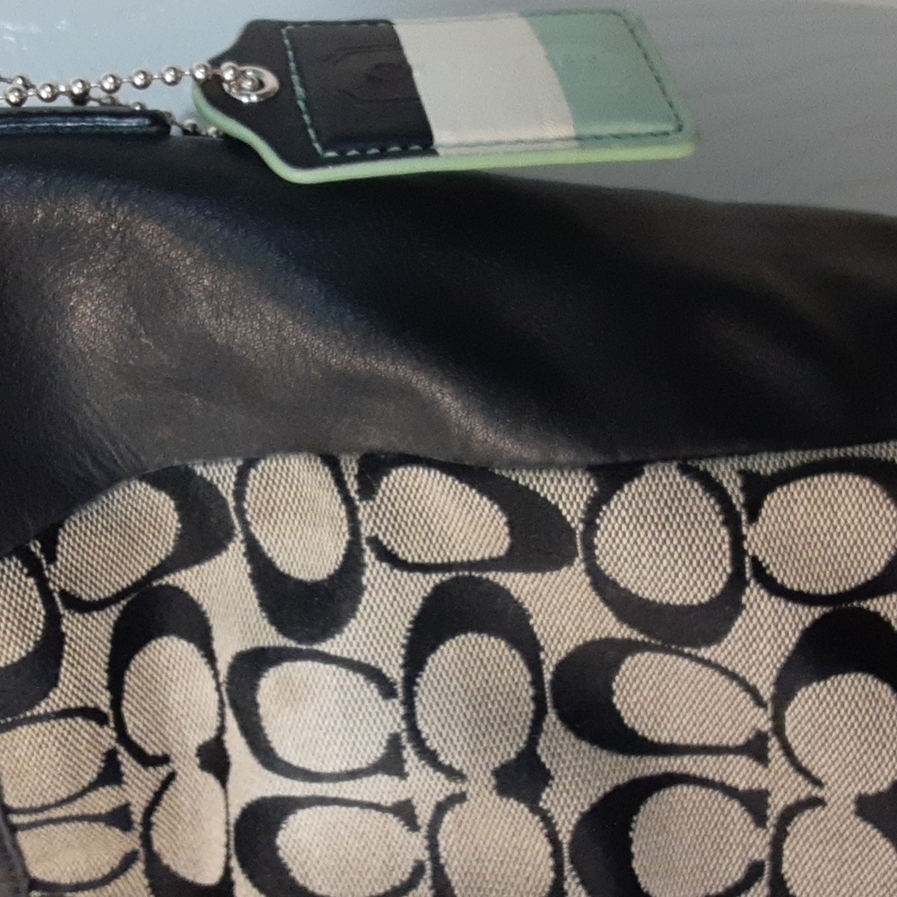 Black signature Coach purse. - Picture 3 of 5